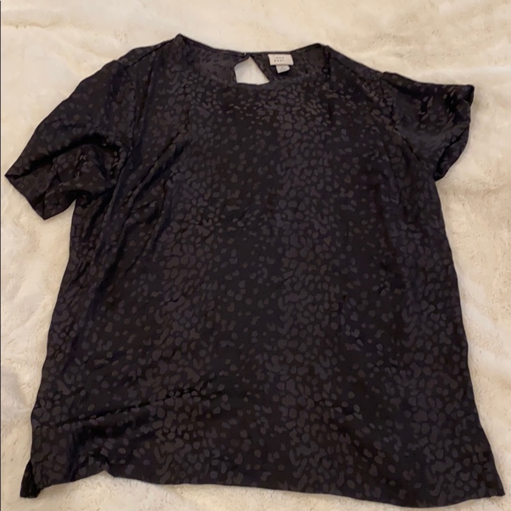 Sheer animal print blouse